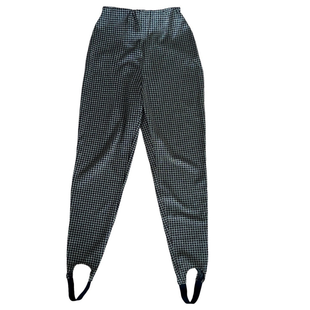 VTG Casual Corner Metallic Houndstooth High Rise Tapered Stir Up Pants Size M